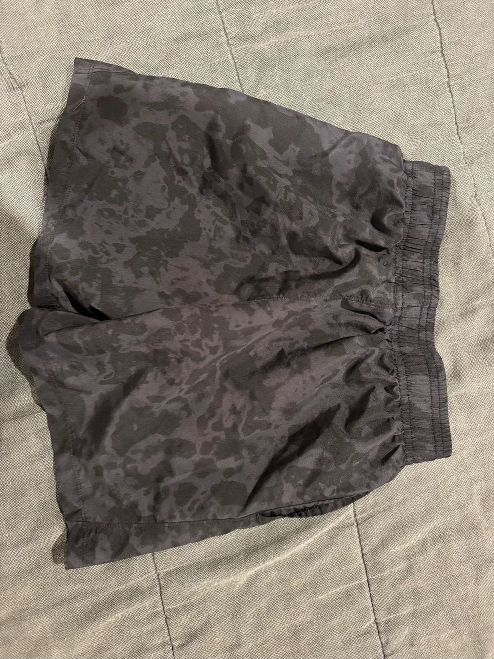 Under Armour Black & Dark Gray Camo Kids Athletic Shorts
